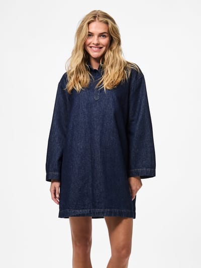 PIECES - PCKENYA LS A-SHAPE DENIM DRESS NOOS BC - Dames - Mini jurken