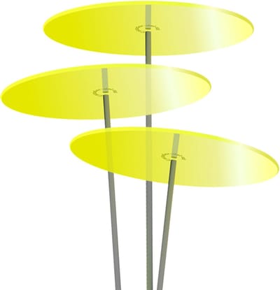 Zonnevangers Cazador Del Sol - tuin decoratie voor buiten - Lemon Ø200mm x 175cm Set3