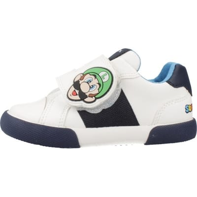 GEOX GISLI PEUTERJONGENS Sneakers - WIT/MARINEBLAUW - Maat 20
