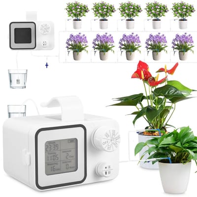 Automatisch Bewateringssysteem - Plantenverzorging - Planten Water Geven - Voor 15 Planten - 7.5 Meter Slang - Zwart