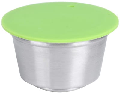 Dailygoods- Koffiecapsule Herbruikbaar - Roestvrij Staal - Siliconen Deksel - Hoge Filternauwkeurigheid - Geschikt voor Koffiemachines - Milieuvriendelijk - Koffiecapsulehouder