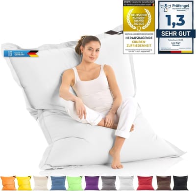 XXL Zitzak - Zitkussen Fauteuil - Binnen en Buiten - Waterdichte Nylon Coating - 180x140cm - Lichtgrijs
