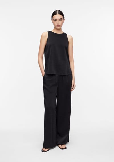 Viskose twill broek dames COMMA Wide-Leg