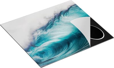 Chefcare Inductie Beschermer Grote Golfen op de Helder Blauwe Zee - 60x50 cm - Afdekplaat Inductie - Kookplaat Beschermer - Inductie Mat