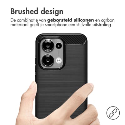 imoshion Hoesje - Geschikt voor Oppo Reno 13 - Brushed Backcover - Zwart