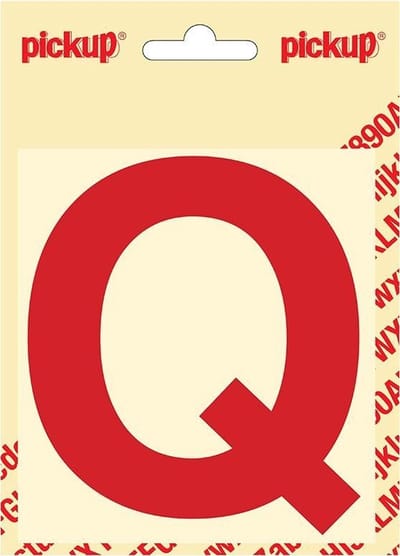 Pickup plakletter Helvetica 100 mm - rood Q