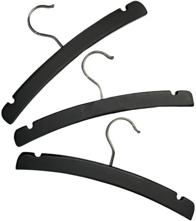 Babsana Kledinghanger Hout Zwart 3-Pack