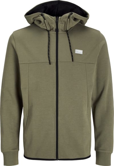 Jack & Jones Vest Jcoair Sweat Zip Hood Noos 12204926 Smokey Olive Mannen Maat - L