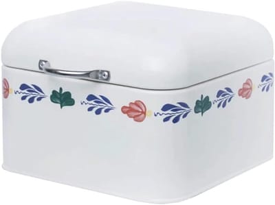 Metalen Broodtrommel - Broodhouder Keuken - Brood Vers Houden - Verdikte Opslag - 20x20x13.5cm - Eenvoudig Patroon