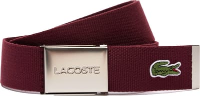 LACOSTE Riem Casual Woven Strap W90 Summer / Fluorine Green Wijnrood