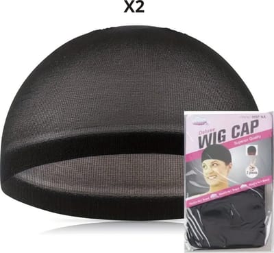 Nivard Kale Kop - Kaal Hoofd - Bald Cap - Kaal - Kaal Pruik - Wig Cap - Zwart - 2 Stuks