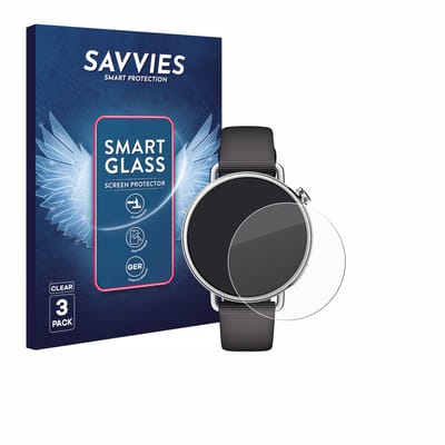 3 Stuks Savvies Screenprotector - geschikt voor Xiaomi Watch S4 (41 mm) - beschermfolie glas transparant