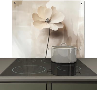Dailygoods - Spatscherm Keuken 51.6x57.6 cm - Aluminium Hittebestendig Achterwand Beschermer