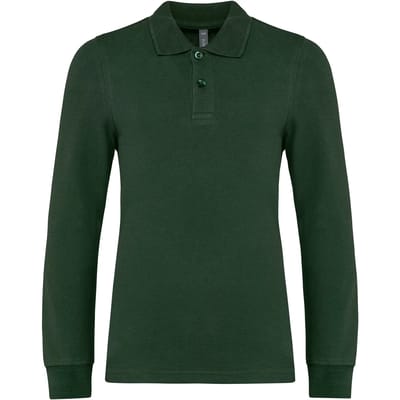 Kariban Kinderpolo lange mouwen K269 - Forest Green - 10/12 years (10/12 ans)