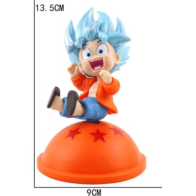 En Stock Style Mode Dragon Ball Figurine Mignonne Son Goku Hauteur 14cm Kawaii Décoration Anime Ornements de Bureau