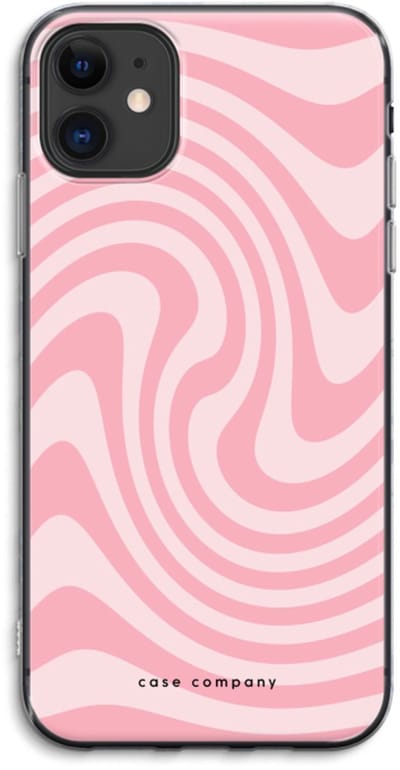 Case Company® - Hoesje geschikt voor iPhone 11 hoesje - Swirl Roos - Soft Cover Telefoonhoesje - Bescherming aan alle Kanten en Schermrand