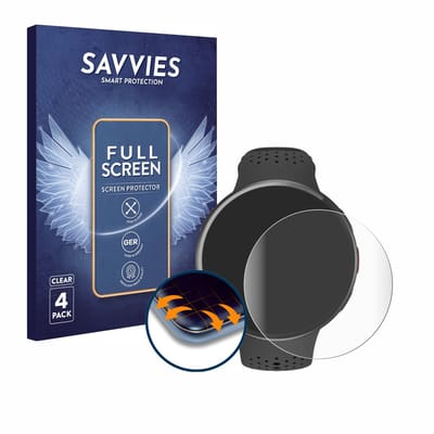 Savvies - Screenprotector voor Polar Pacer Pro - Folie Beschermfolie transparant volledig dekking 4 Stuks