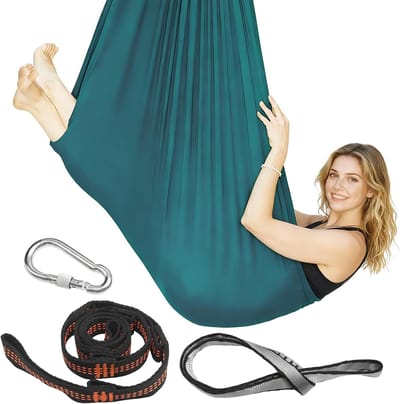Aerial Yoga Swing 150x280CM - Max 200kg Aerial Yoga Hammock voor Binnen en Buiten, Ideaal voor Ontspanning en Fitness