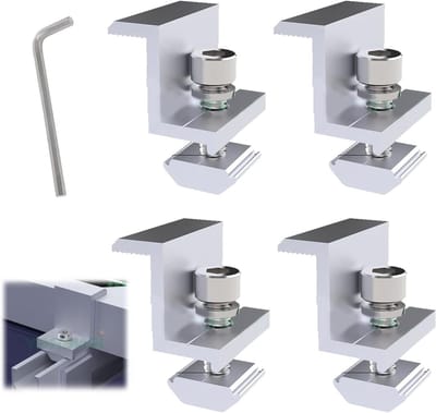 Zonnepaneelhouder Montageset 4 stuks - 30 mm Bevestiging Pv Fotovoltaïsche Eindklem .
