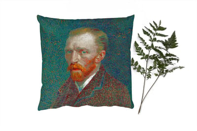 Sierkussens - Kussentjes Woonkamer - 40x40 cm - Kunst - Van Gogh - Oude meesters - Zelfportret