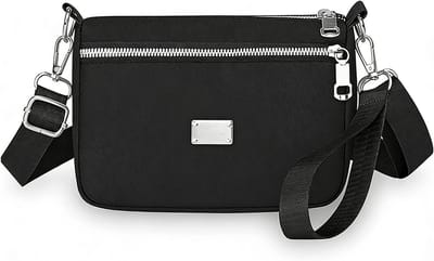 Dames Schoudertas van Waterdicht Nylon met 2 Verstelbare Hordes, Lichtgewicht Handtas voor Smartphone, Ideaal voor Winkelen, Reizen en Dagelijks Gebruik