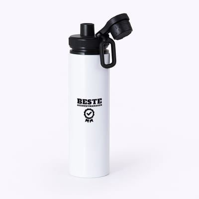 Hacebo® - Beste accountmanager waterfles met draaidop zwart - Moeder - mama - moederdag - water fles - 850ML