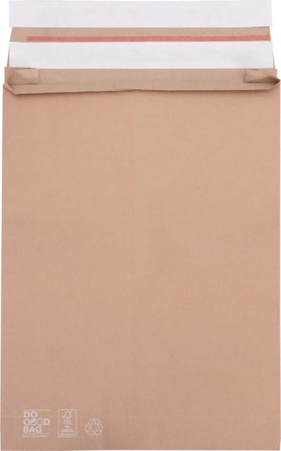 Papieren Verzendzak 320 x 430 met 2x kleefstrip 100 stuks