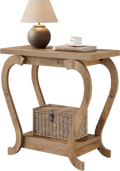 Bijzettafel - Salontafel - Woonkamer - Rustieke Stijl - 60x30x60 cm - Rustiek Bruin
