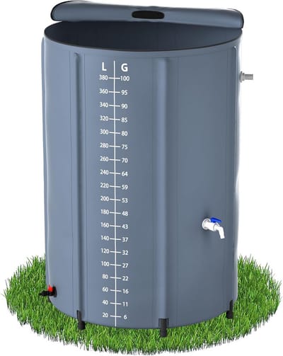 Opvouwbare Regenwaterton Met Deksel en Kraan - Waterbesparing voor Tuin - Verkrijgbaar in Diverse Groottes