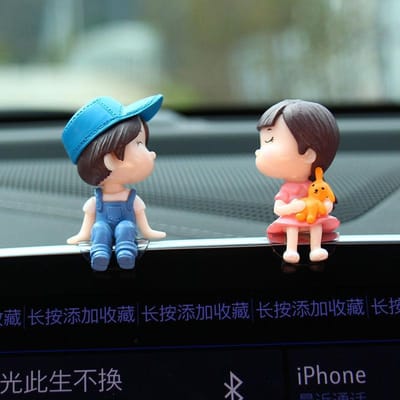 Schattige Cartoon Koppels Auto Decoratie Accessoires Romantische Beeldjes Ballon Ornament Auto Interieur Dashboard Accessoires Cadeaus