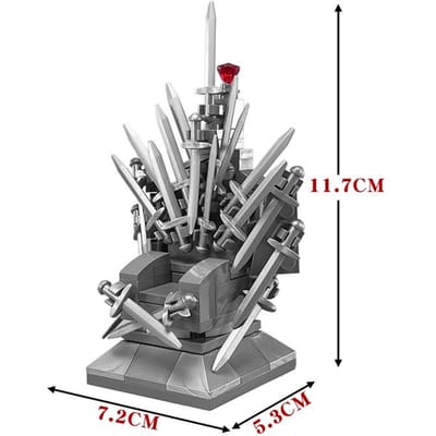 Ensemble MOC BRICKS Célèbre Film Le Roi Épée Trône Magique Tournant Figurines Idée Blocs de Construction Jouet Enfant Cadeaux gray