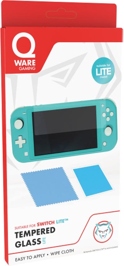 Qware Gaming - Tempered Glass - geschikt voor Nintendo Switch Lite - Screenprotector - Gehard Glas - Transparant