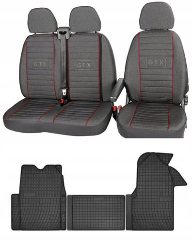 FROGUM Renault Master II - Automaat Set Stoelhoezen en Matten - Perfecte Pasvorm - Versterkt & Geurloos - Eenvoudige Montage