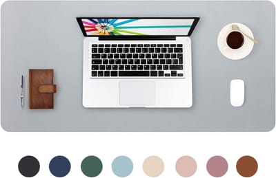Famanu – Bureauonderlegger - bureaumat - bureaubescherming - schrijfblok - voor laptop/toetsenbord/muis/thuis/kantoor - waterdicht - antislip - 70 x 35 cm - grijs