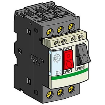 Schneider Electric Tesys gv motor circuit breaker gv2me10 thermisch-magnetisch 4-6.3a 2.2kw@400v icu100ka drukknop