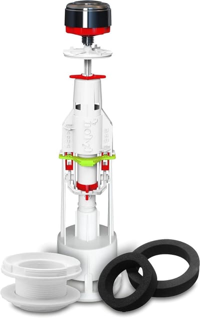 Toilet Vulventiel - Spoelmechanisme Reservoir - Toilet Reparatie - Eenvoudige Installatie - 1 Inch - Wit