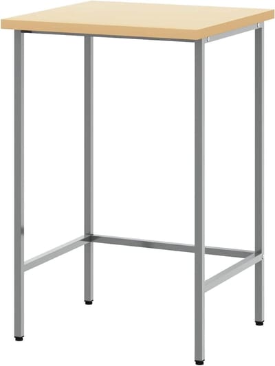 Hoektafel - Bijzettafel - Woonkamer Decoratie - Verstelbare Voeten - 55 x 55 x 85 cm - Grijs