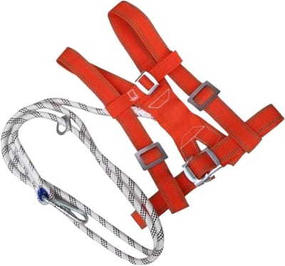 Veiligheidsharnas - Valbeveiliging set - Werken op hoogte - Dubbele band krachtverdeling - 3 meter riem - Zwart