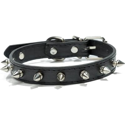 Leren Honden Kattenhalsband Met Spikes En Studs Puppy Huisdierhalsband Voor Kleine Middelgrote Grote Honden Katten Nekband Huisdierproducten Accessoires S black