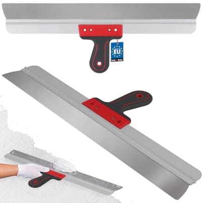 Roestvrijstalen vlakspatel voor plamuur en gips | 600 mm | Perfect voor egaliseren