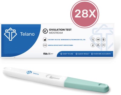 Telano Ovulatietest Midstream 28 stuks Gevoelig - 1x Zwangerschapstest
