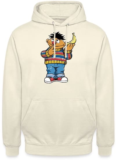 Sesamstraat Ernie Banana Telefoon Hoodie Unisex