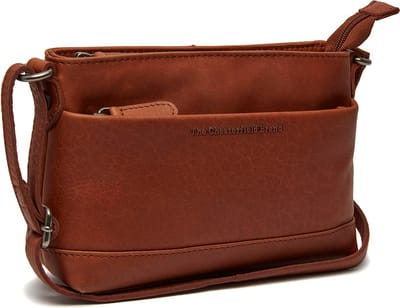 The Chesterfield Brand Leren Schoudertas Salerno Shoulderbag Cognac Bruine