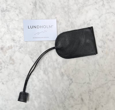 Lundholm sleutelhanger leer zwart - leren sleuteletui sleutel organizer - cadeau voor vriendin Scandinavisch design | Helsinki serie