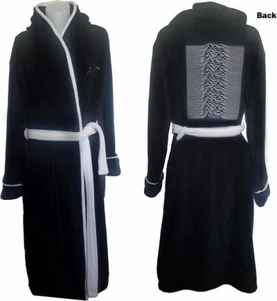 Joy Division - Unknown Pleasures Badjas - S/M - Zwart