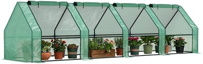 Outsunny Mini Kas - PE - 360x90x90cm - Groen