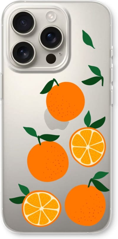 Case Company® - Hoesje geschikt voor iPhone 16 Pro hoesje - Will you be my clementine - Soft Cover Telefoonhoesje - Bescherming aan alle Kanten en Schermrand