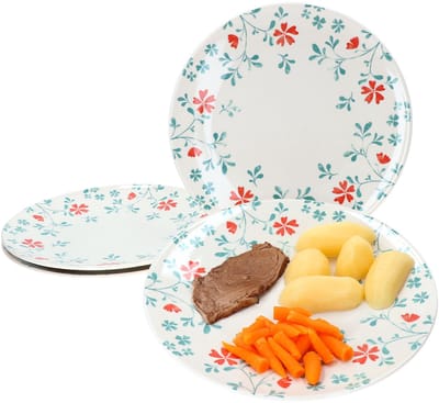Set van 4 dinerborden Bloem Turquoise Julia 26.5cm Ritzenhoff & Breker - 404371