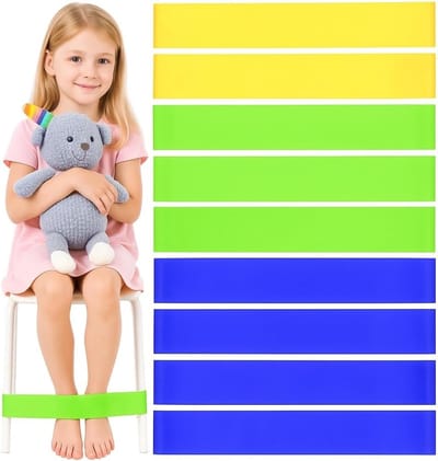 Set van 9 Rekbare Stoelbanden voor Kinderen met ADHD, Sensorische Stimulatie en Fitness Oefeningen - Ideaal voor Yoga en Gymnastiek
