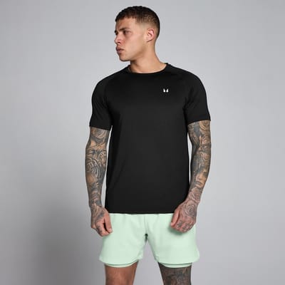 MP Heren Training T-Shirt - Zwart / Light Lime - XS